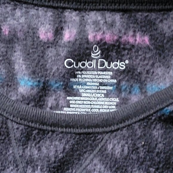 Cuddl Duds Grey Lavender Fuzzy Pajamas Size Small - Picture 4 of 10